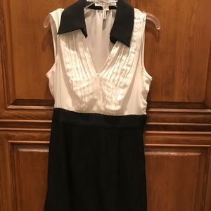 Black and white collared dress.